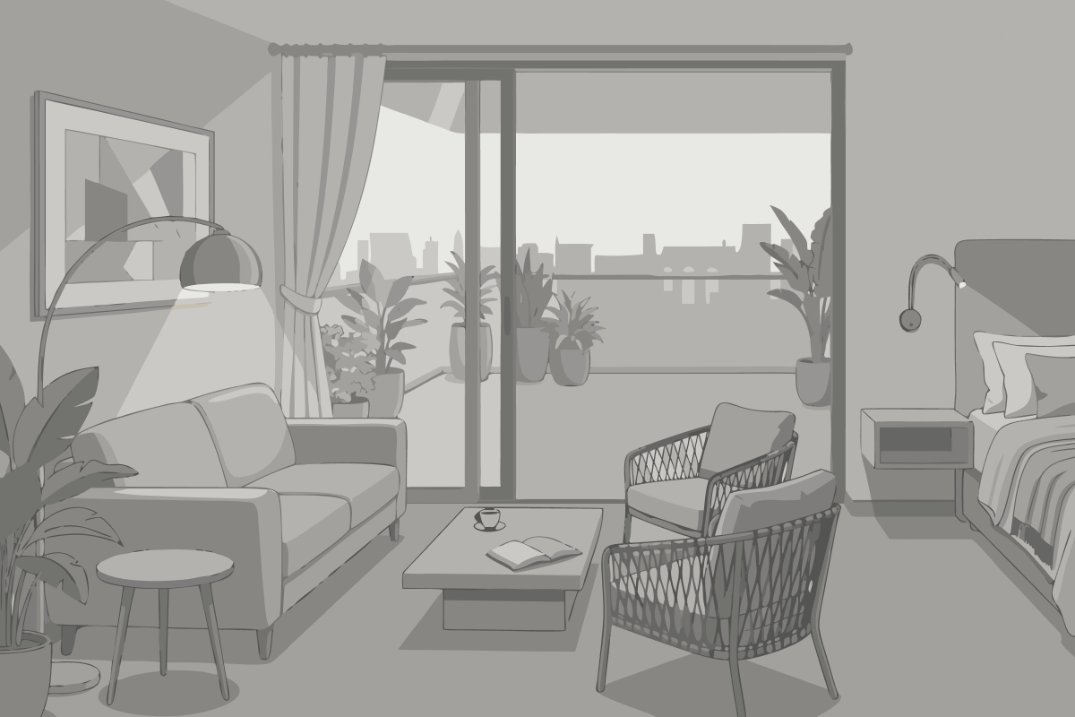 Apartamento familiar de 1 dormitorio